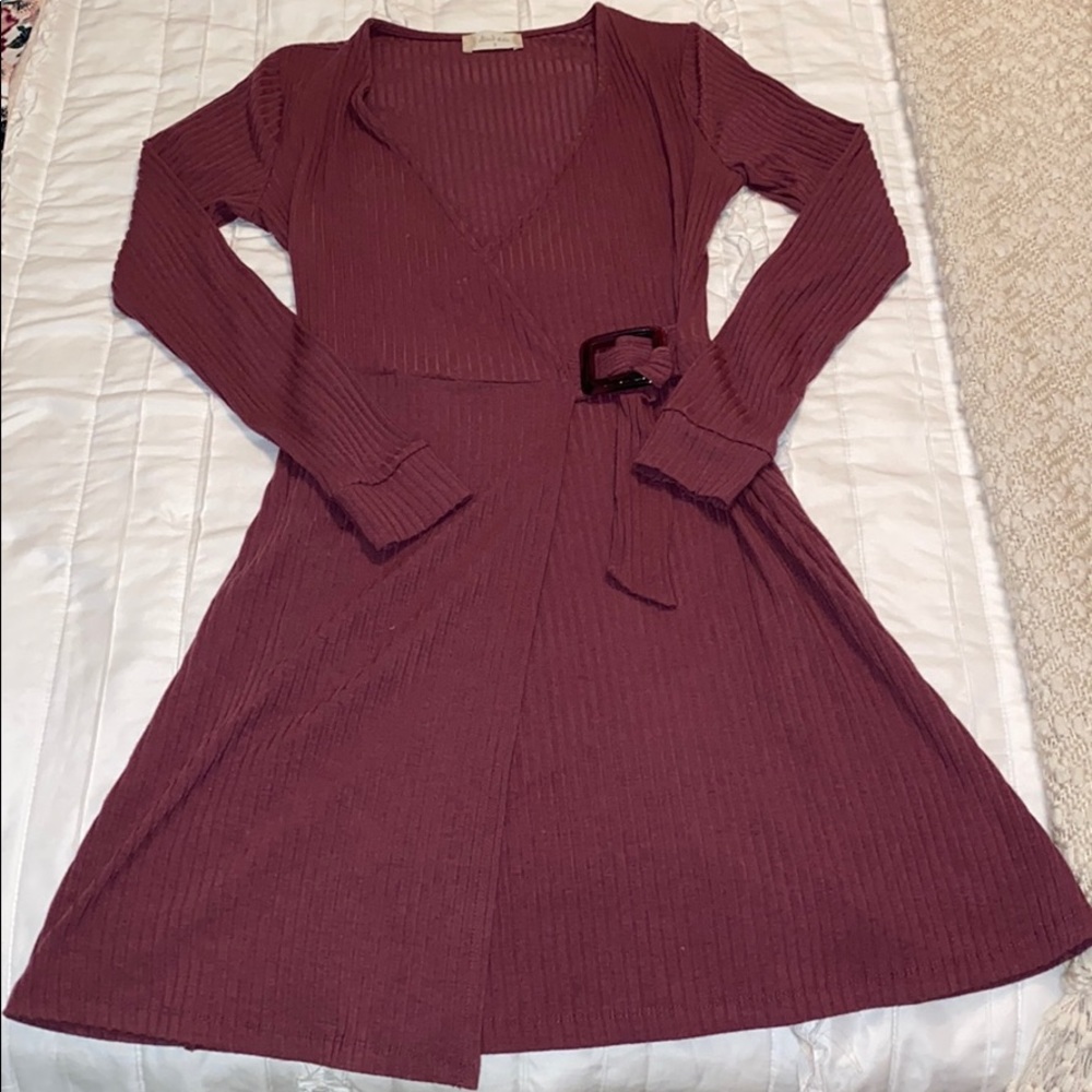 Like New Altar’d State Wrap Ribbed Dress! So cute!